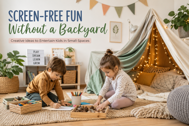 Screen-Free Kids Activities Without a Backyard: Fun Ideas for Families Living in Apartments or Small Spaces